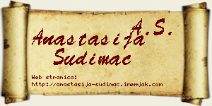 Anastasija Sudimac vizit kartica